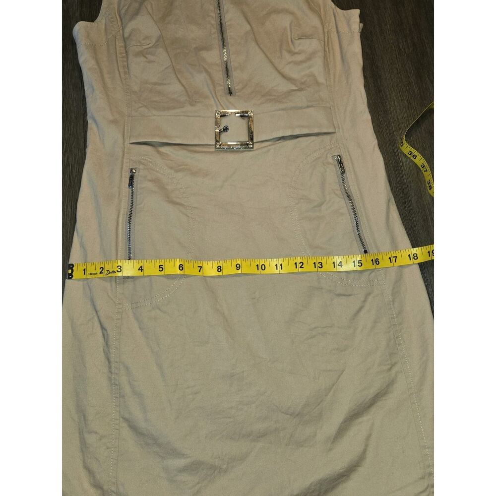 Tory Burch Sheath Dress Womens 8 Linen/Cotton Blend Silver Buckle Zippers. - Picture 9 of 10